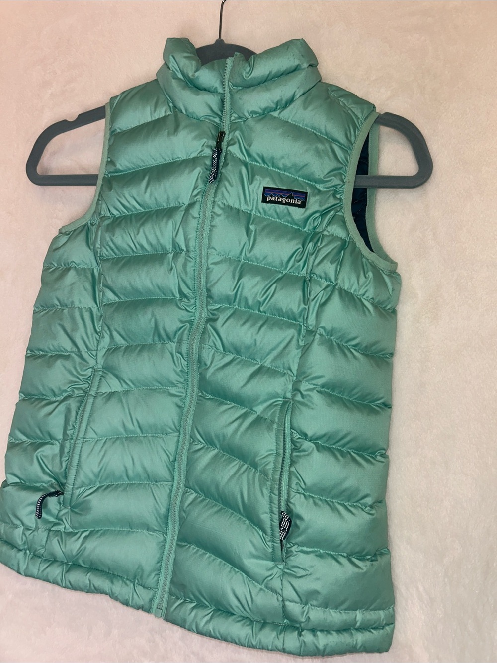 Patagonia Kids Mint Green Puffer Vest